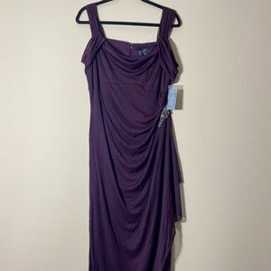 Beautiful new Alex evening long dress new with tag. Color is purple